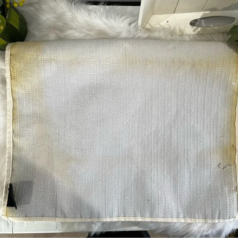 Ralph Lauren Vintage Spun Cotton Loop X-Large Plush Woven Tub Bathmat Cream Nude